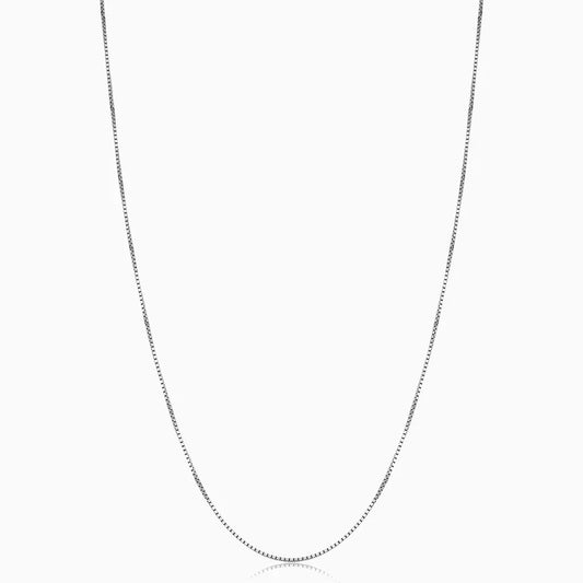 Bodega Box Necklace - White Gold